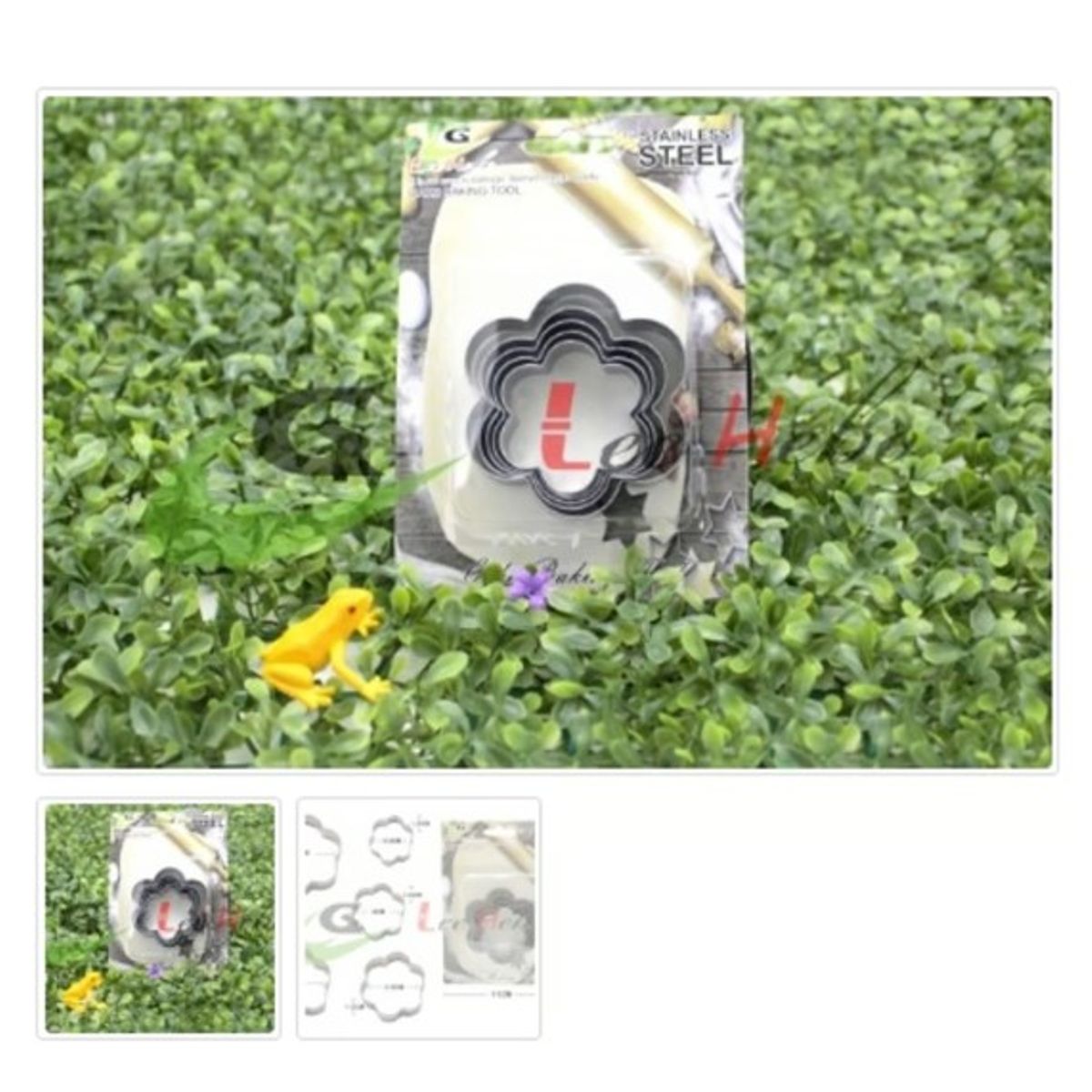 GENERICO - Cortador De Galletas 5 Piezas Acero Inoxidable Figura Flor