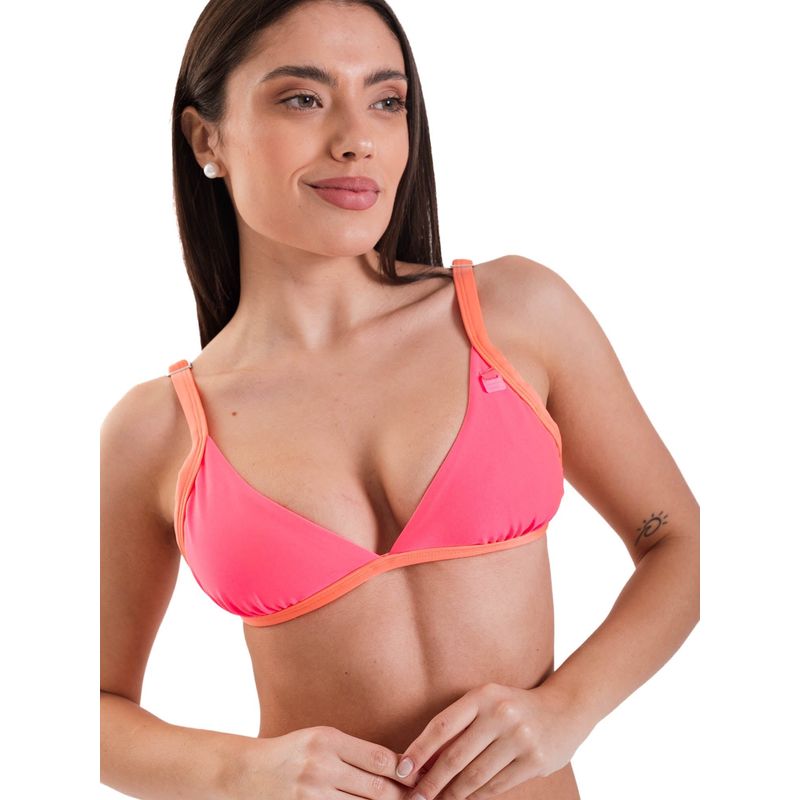 DAIKIRI BIKINIS - Daikiri Top de Bikini Mujer Chicle Liso Triángulo Ajustable Protección UV 50+