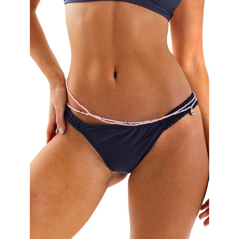 DAIKIRI BIKINIS - Daikiri Bottom de Bikini Mujer Azul Liso Culote Extra Confort Protección UV 50+
