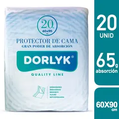 DORLYK - Sabanilla Adulto 60x90cm 20 Unidades