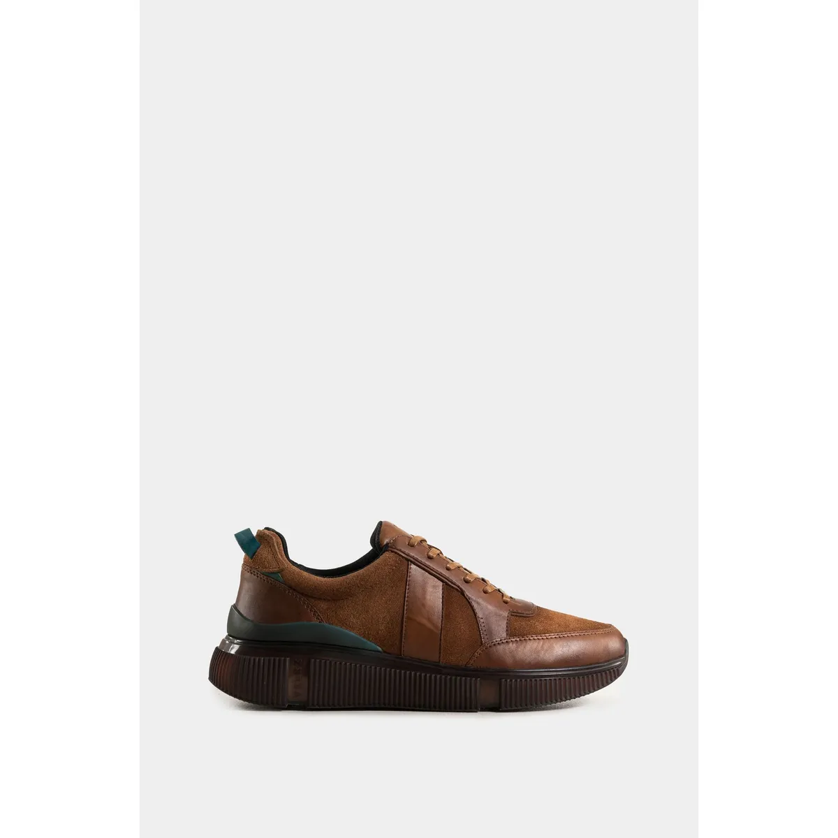 VELEZ - Vélez Tenis Halo De Cuero Liso Textura Gamuzada Hombre Miel