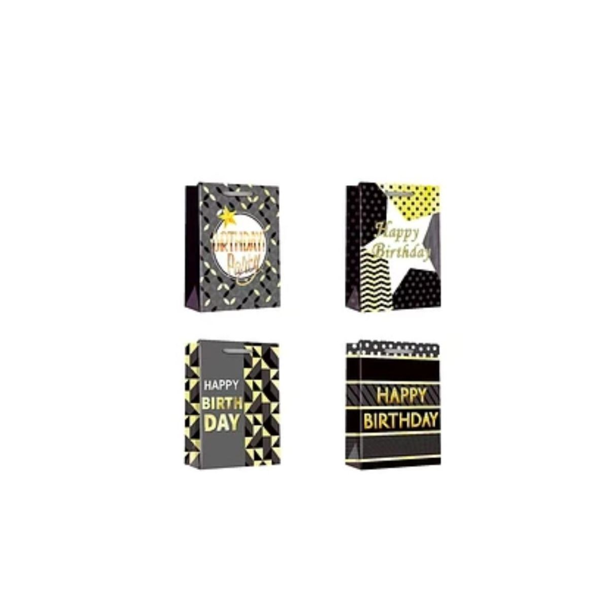 GENERICO - Bolsa De Regalo Happy Birthday Diseño Aleatorio 8x18x23cm