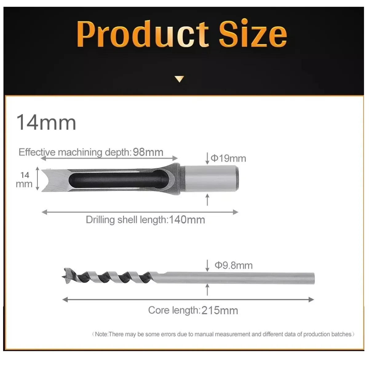 GENERICO - Broca Para Agujeros Cuadrados 4pcs Hss 12.7, 14, 15 Y 16 mm