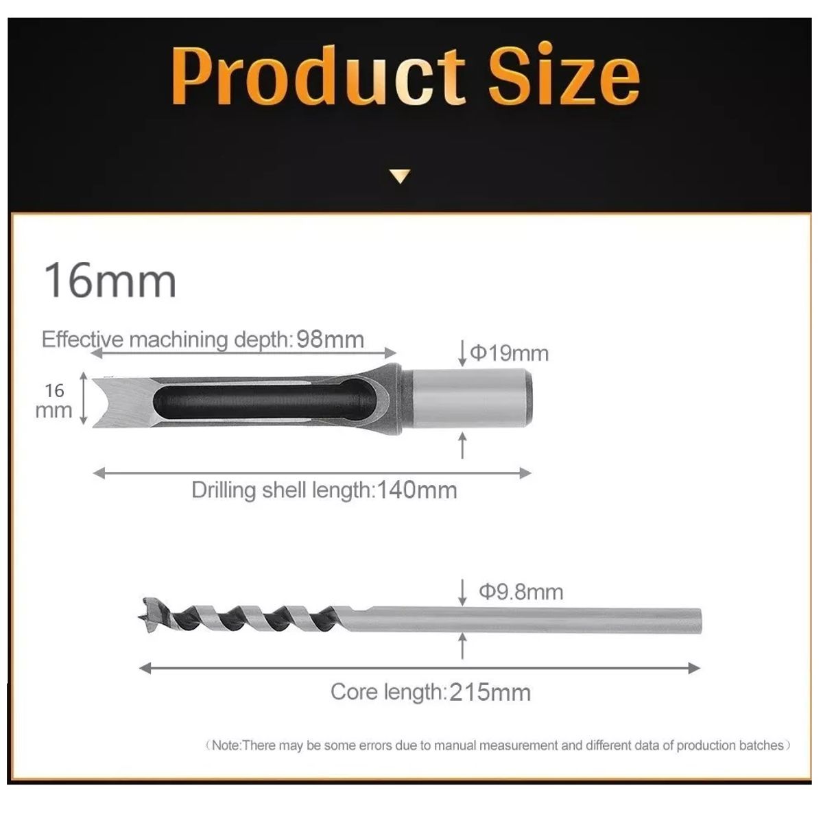 GENERICO - Broca Para Agujeros Cuadrados Hss 16 mm