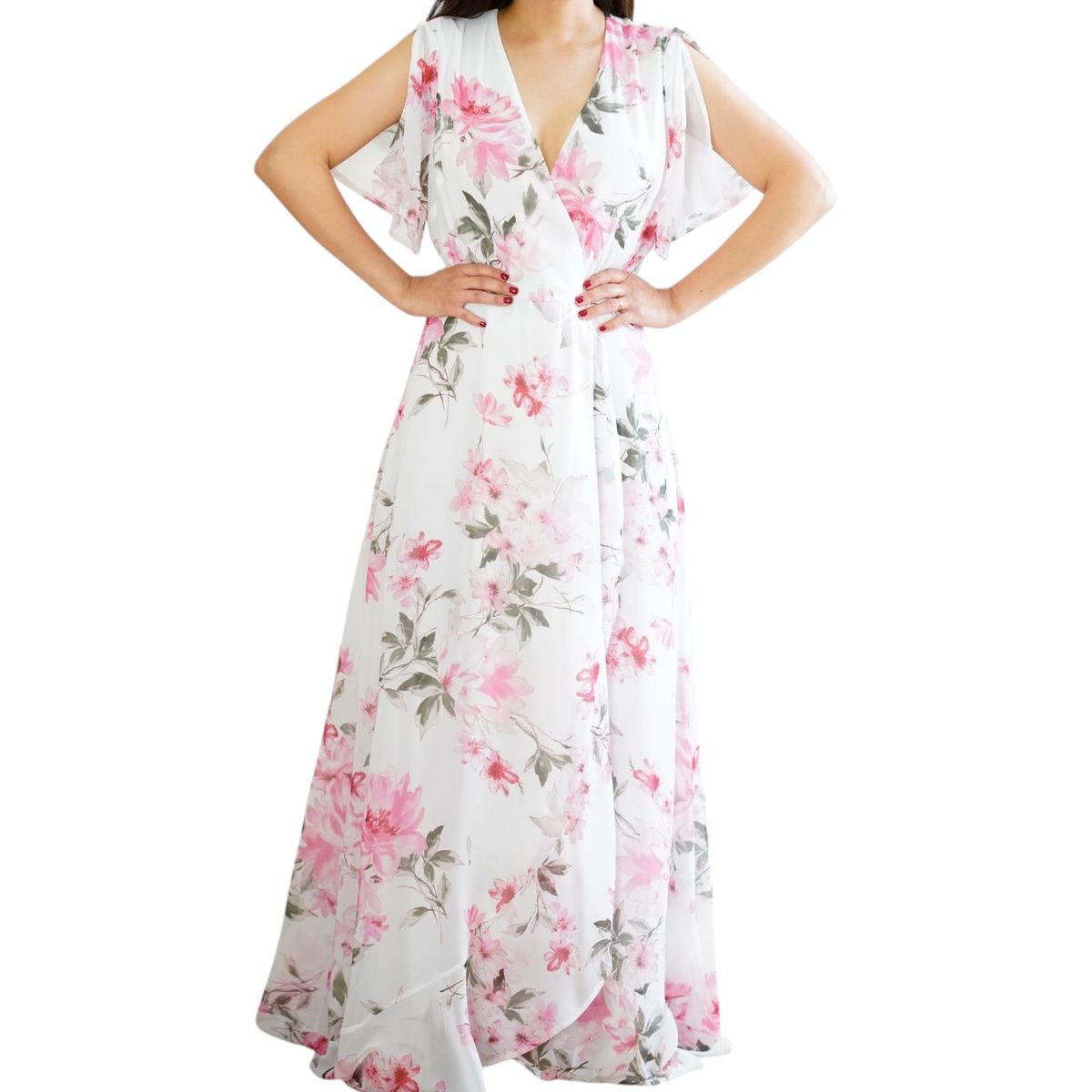 LUNA - VESTIDO DE FIESTA FLOREADO CIARA.-