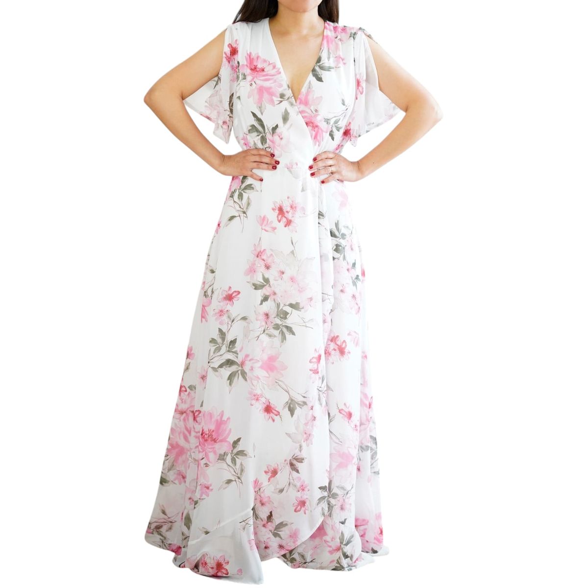 LUNA - VESTIDO DE FIESTA FLOREADO CIARA.-