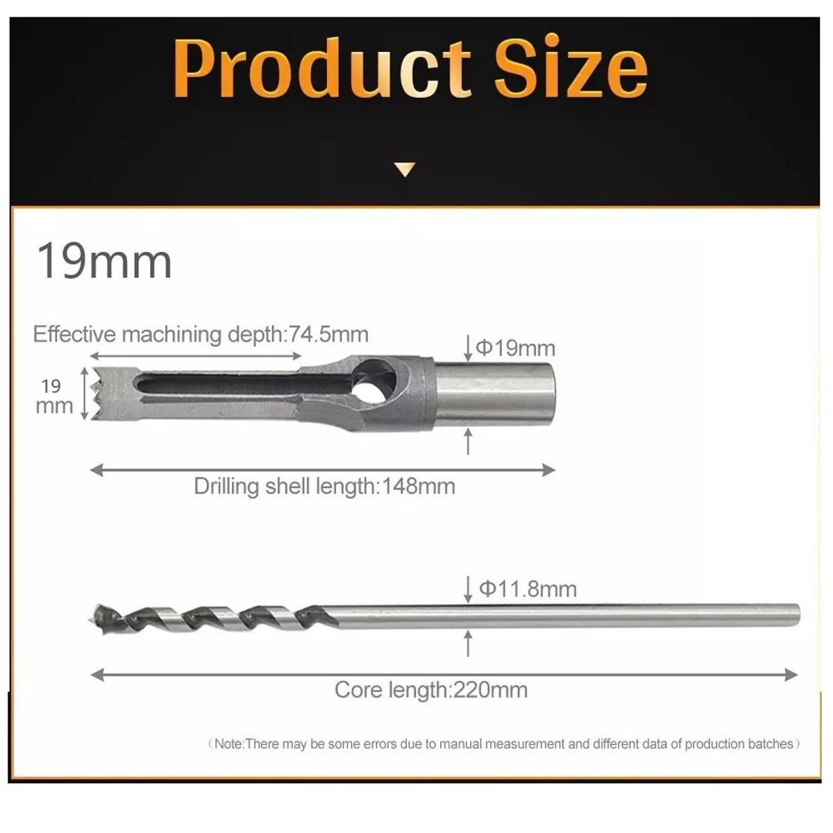 GENERICO - Broca Para Agujeros Cuadrados Hss 19 mm