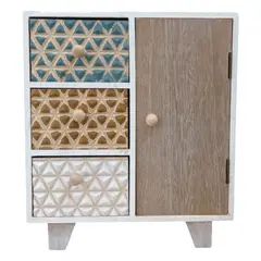 NO LOGO - Organizador Madera 4 Cajones Entramado A3