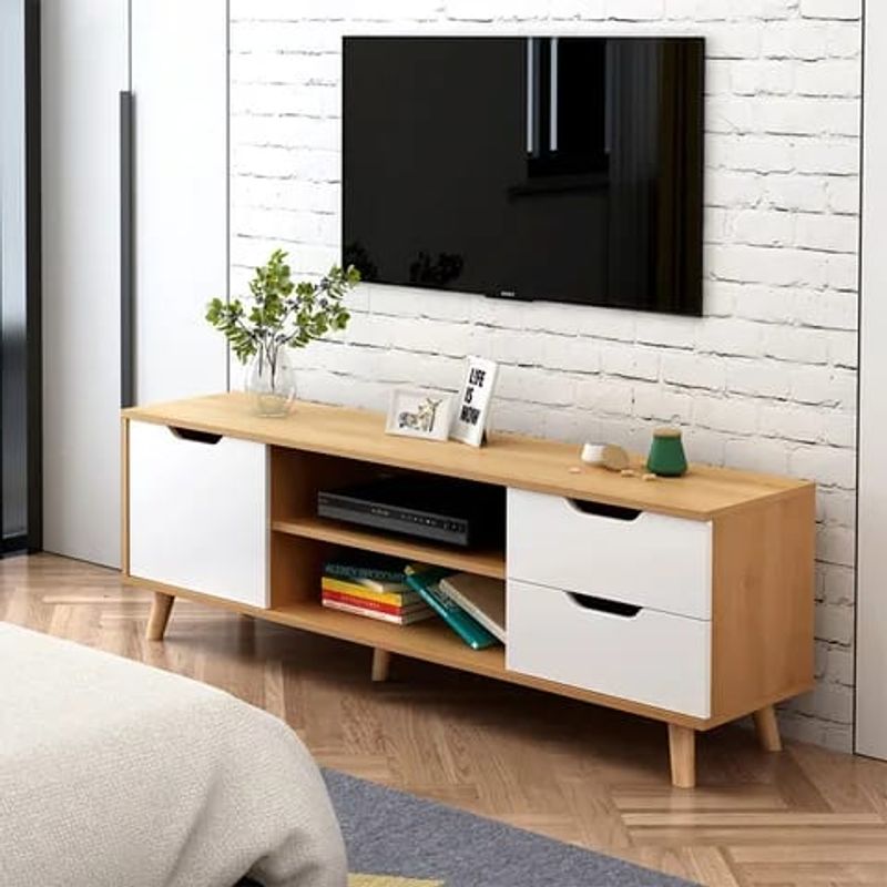 GENERICO - Rack tv nordico con correderas telescopicas 140x50x30