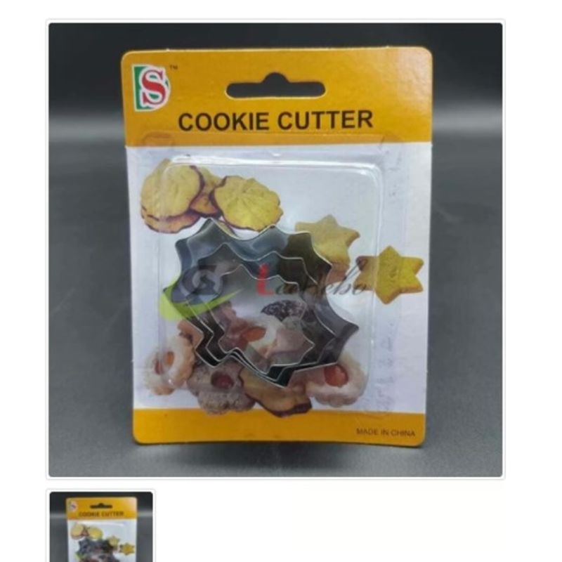 GENERICO - Cortador De Galletas 3 Piezas Acero Inoxidable