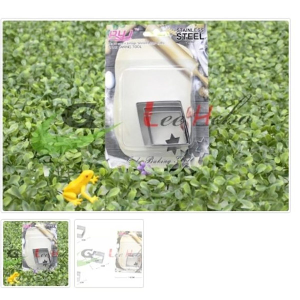 GENERICO - Cortador De Galletas 3 Piezas Acero Inoxidable Figura Diamantes