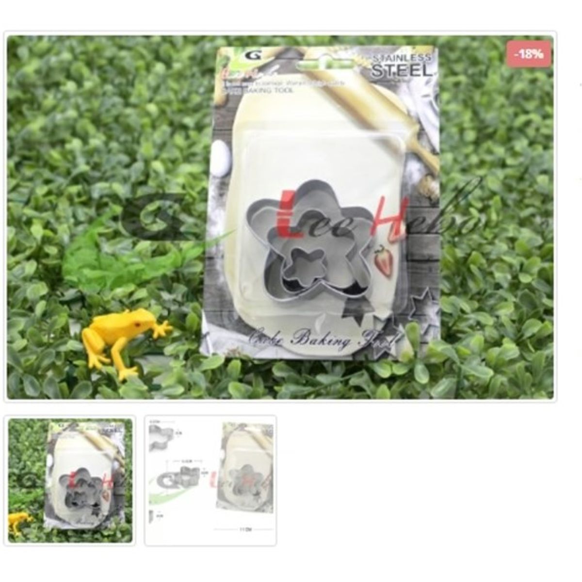 GENERICO - Cortador De Galletas 3 Piezas Acero Inoxidable