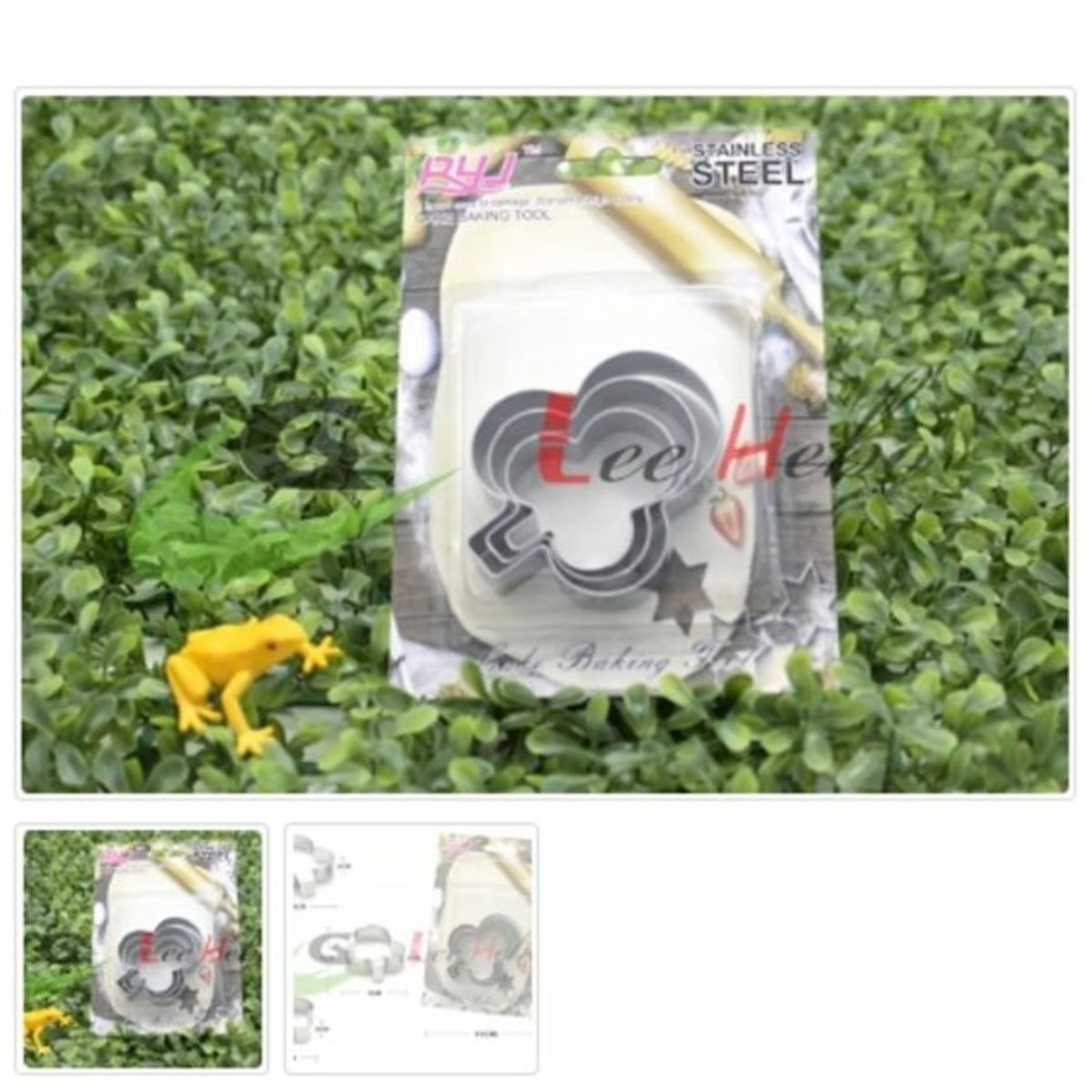 GENERICO - Cortador De Galletas 3 Piezas Acero Inoxidable Figura Trebol