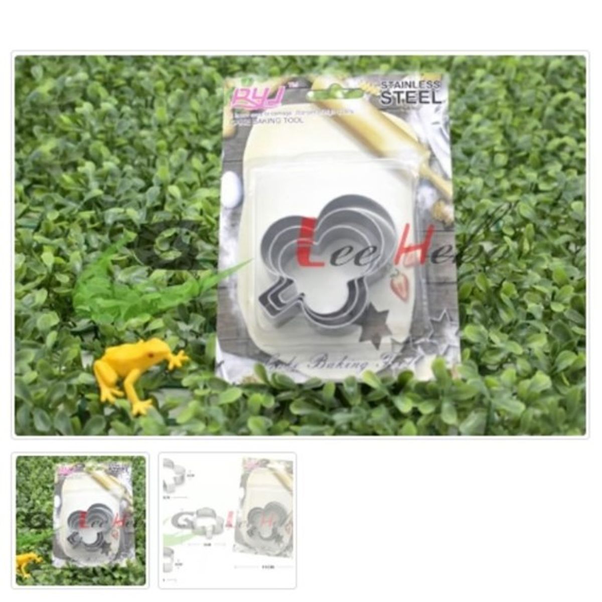 GENERICO - Cortador De Galletas 3 Piezas Acero Inoxidable Figura Trebol