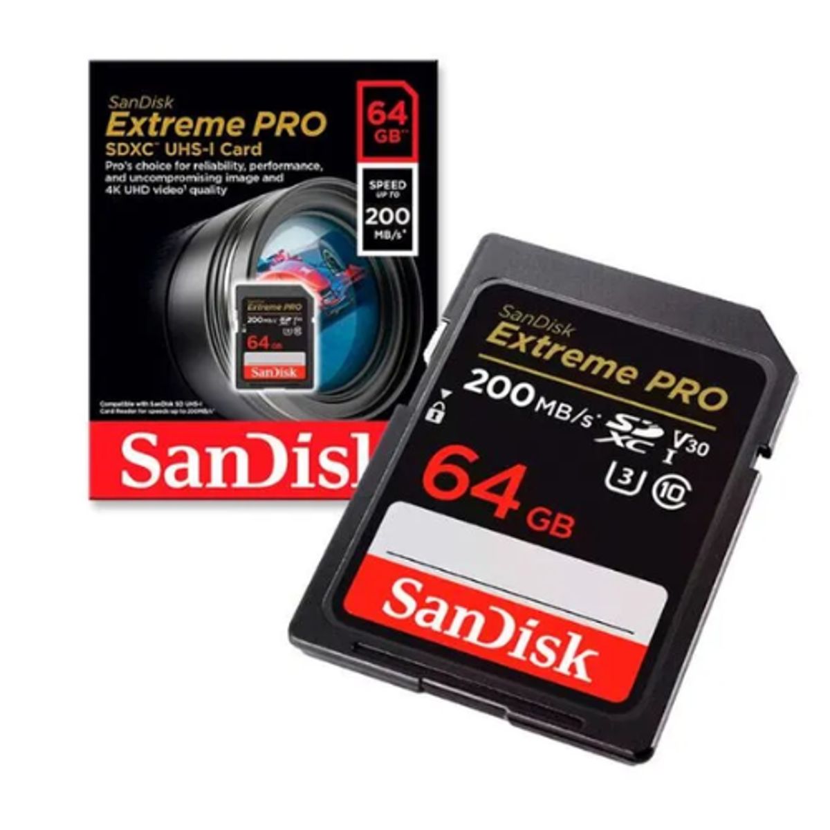 SANDISK - TARJETA SD SANDISK EXTREME PRO 4K 64GB 200MBSG