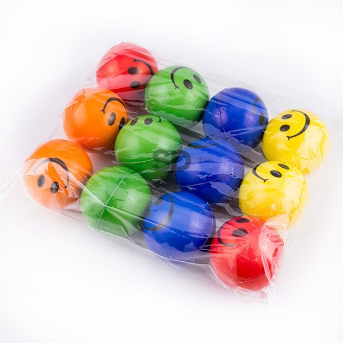 GENERICO - Set 12 Pelotas Terapéutica De Carita Antiestrés 6cm - Colores