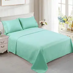 GENERICO - Juego de Sábana Bodadas King Color Verde Claro