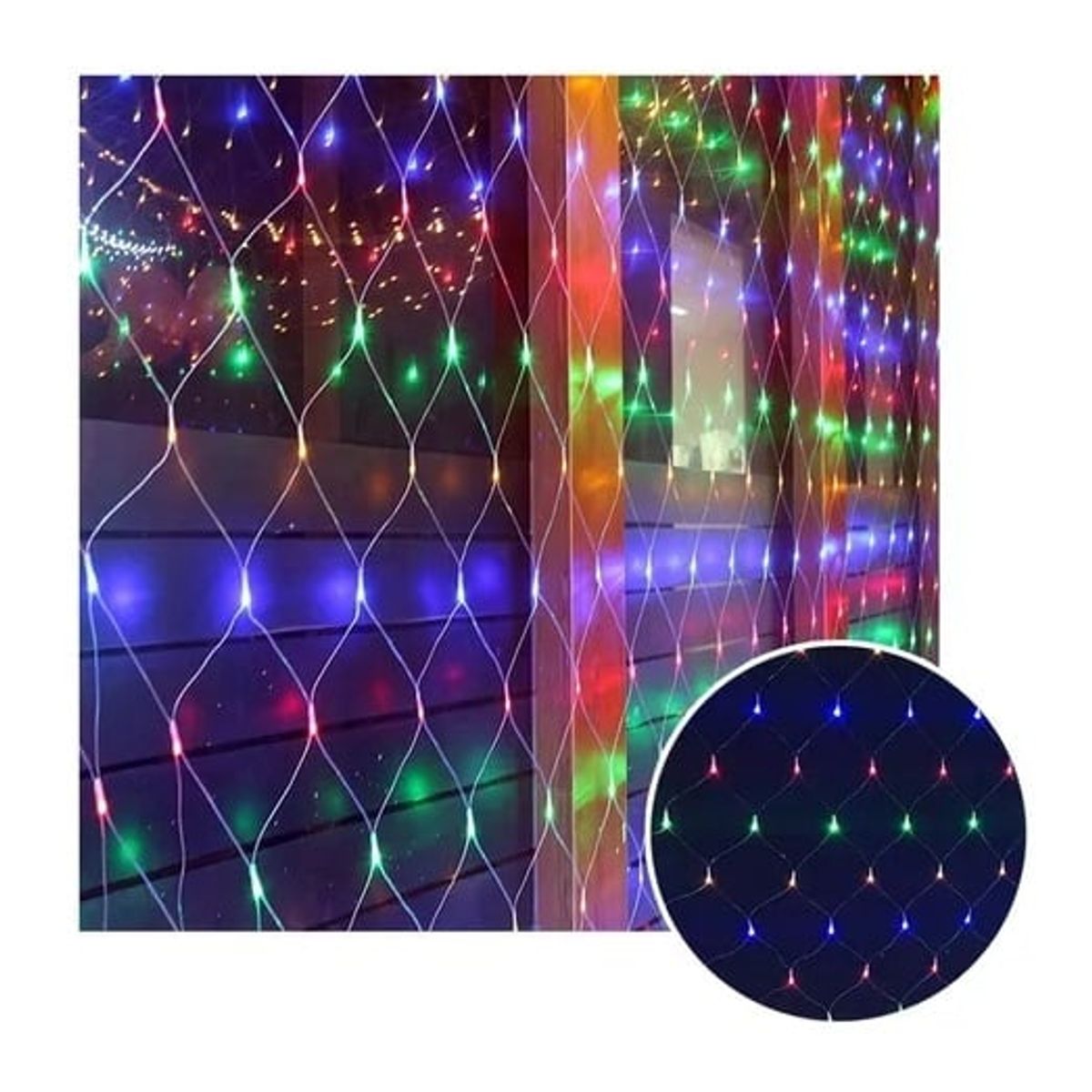 GENERICO - Malla 320 Led Multicolor 3x3 Mts Ventanales Patios 220v