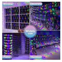 GENERICO - Malla 320 Led Multicolor 3x3 Mts Ventanales Patios 220v