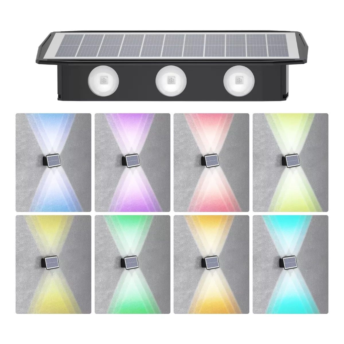 YAYKO - Apliqué Lamparas Solar Bidireccional Impermeable 6led