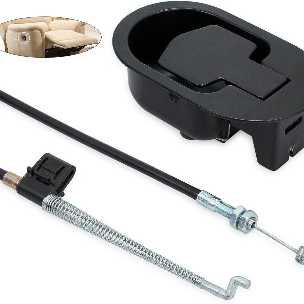 KUANGYE - Palanca Metálica Para Sillón Reclinable Tipo Berger + Cable