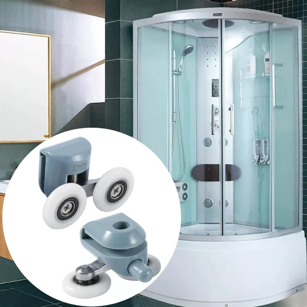 KUANGYE - Ruedas Para Cabinas De Ducha - 4 Ruedas