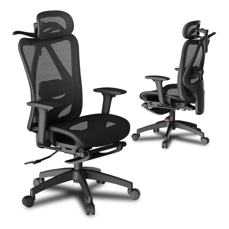 KUANGYE - Silla Ejecutivo De Escritorio Oficina Reclinable Con Apoya Pies
