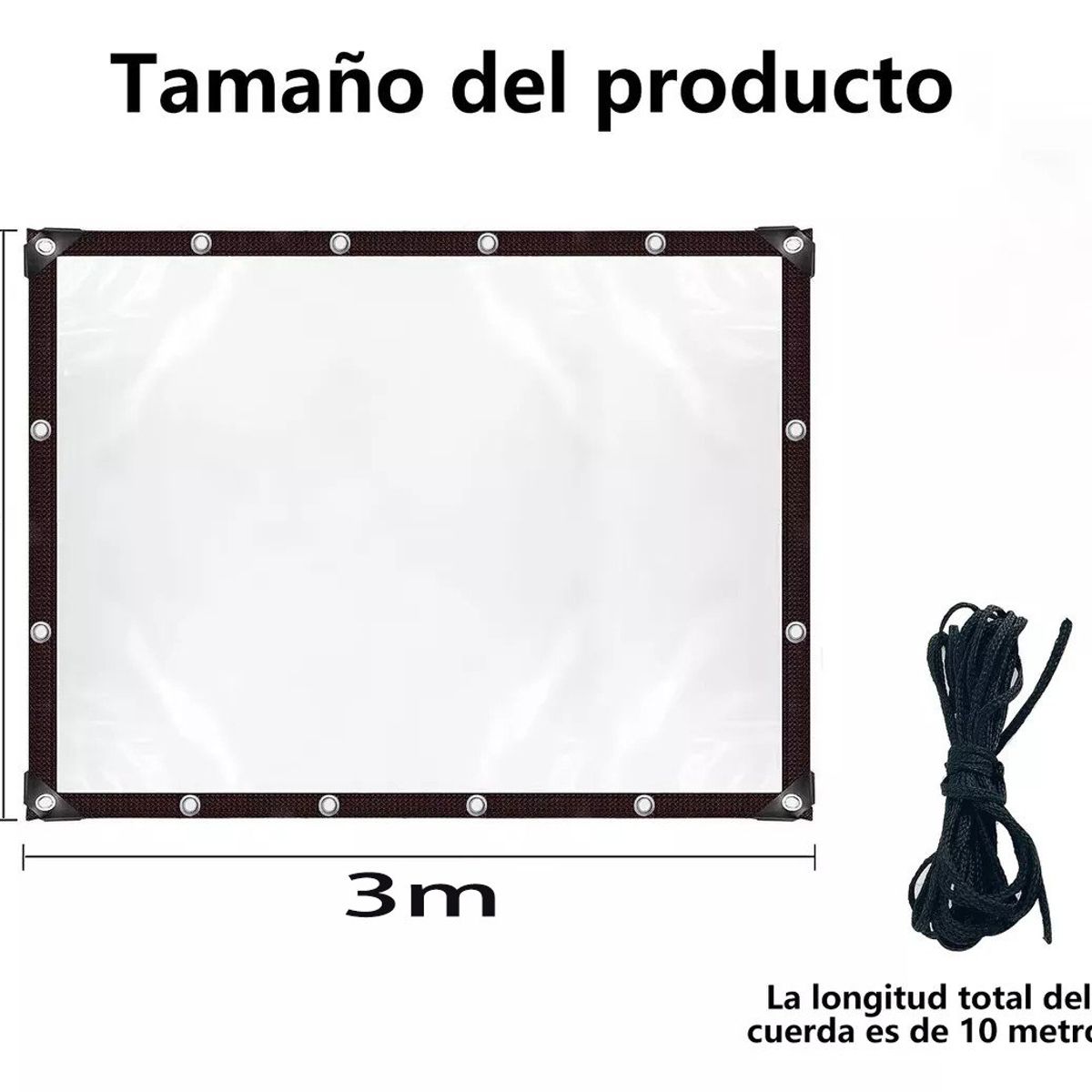 KUANGYE - Lonas Transparentes Resistentes Impermeables 3x3