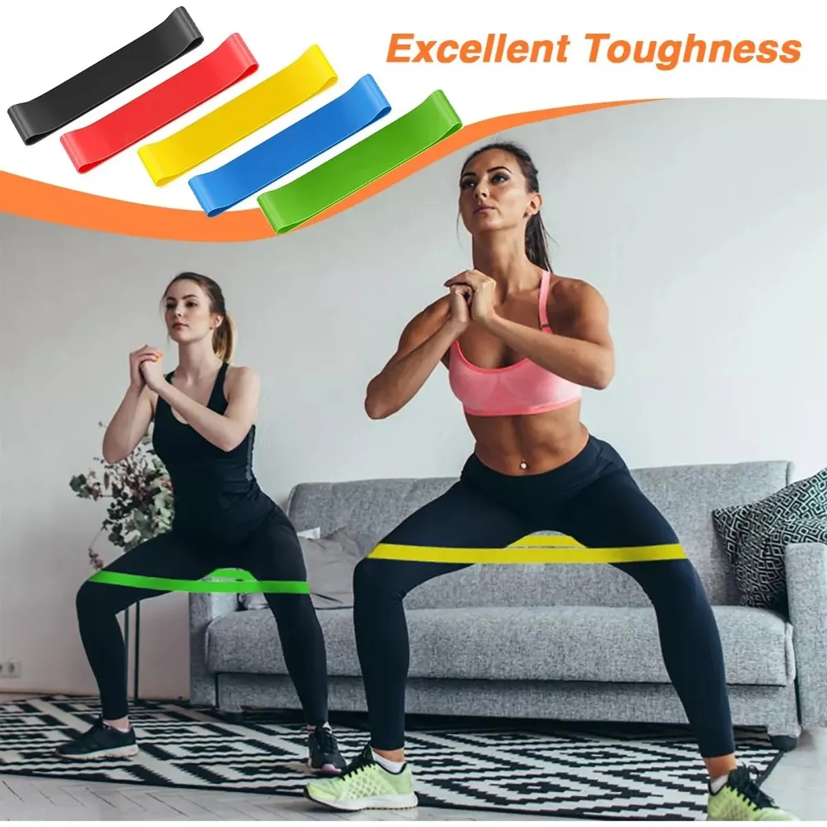 KUANGYE - Set Power Band Bandas Elasticas Resistencia Fitness Gym