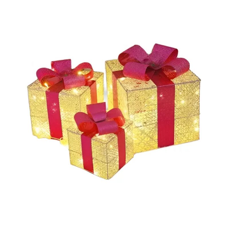 GENERICO - Luces Navidad Adorno Navidad Caja Regalo Con Luces Led
