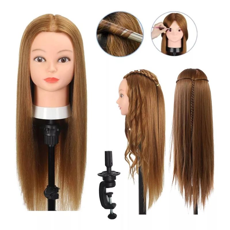 KUANGYE - Cabeza De Peluqueria Tecnica Pelo Natural