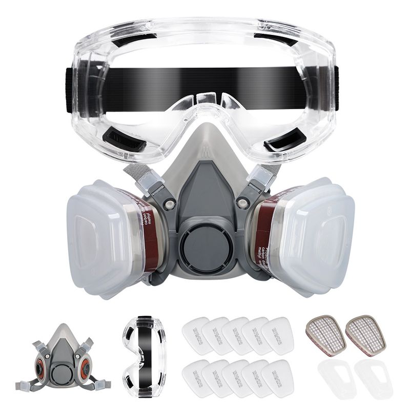 KUANGYE - 6200 Antivirus, Antipolvo, Mascarilla + 8 Filtros De Algodón