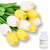 Ramos de Tulipán Artificial para Decoración, 10 Unidades con Jarrón