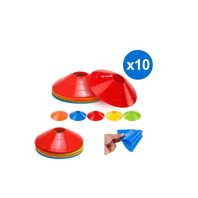GENERICO - Artículos de Entrenamiento Conos Fitness 10 unid Colores