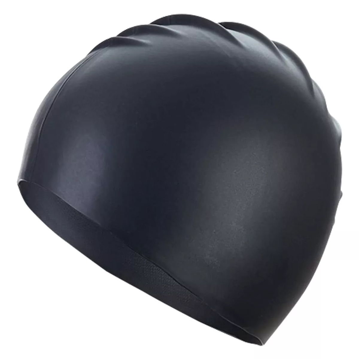 GENERICO - Gorro Natacion De Silicona Negro Adulto Con Funda Guardado
