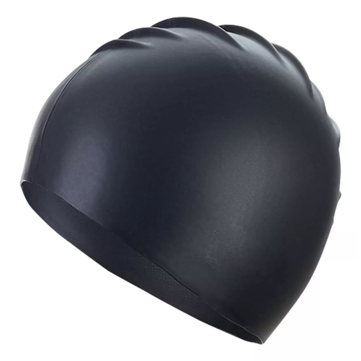 GENERICO - Gorro Natacion De Silicona Negro Adulto Con Funda Guardado