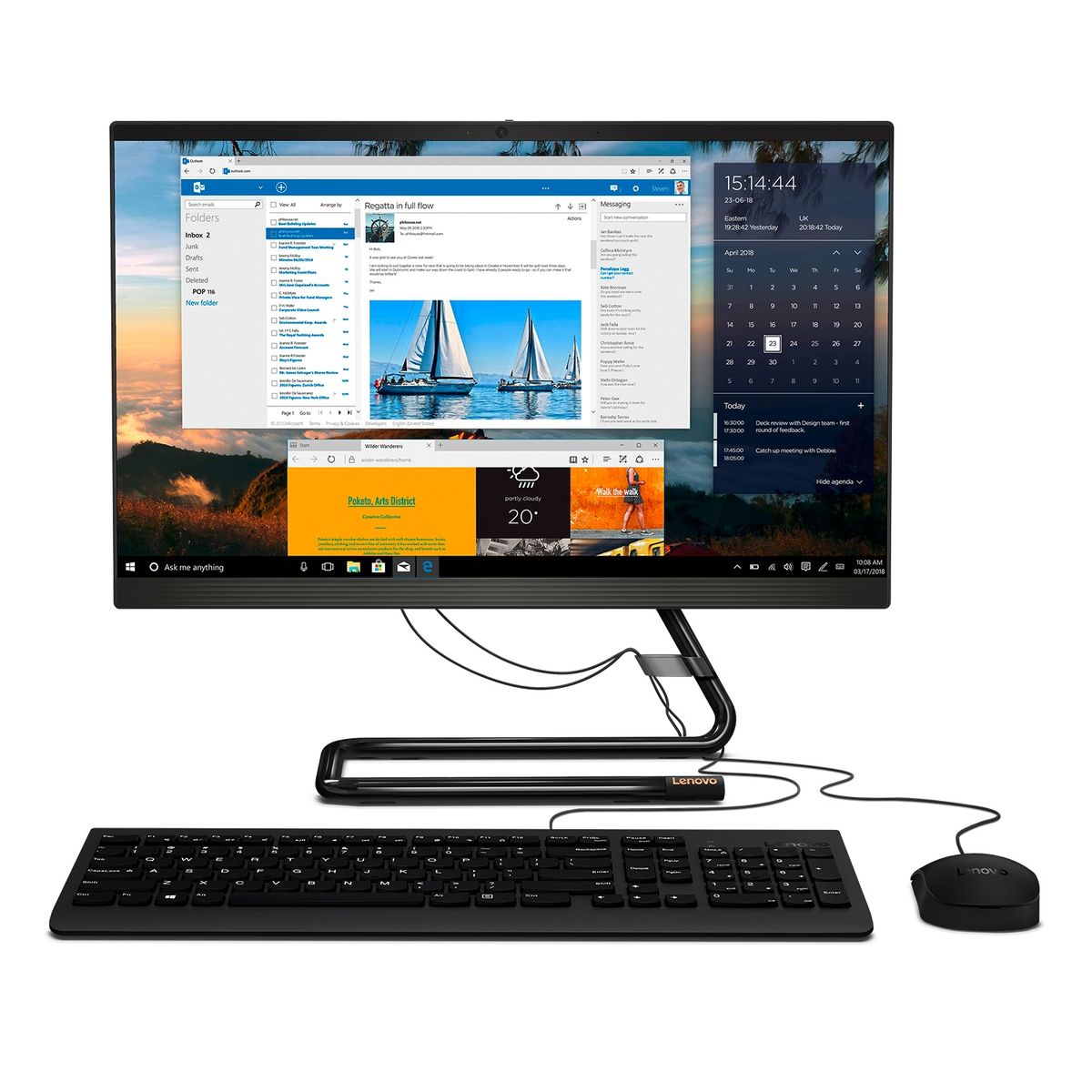 LENOVO - All in One AIO 3 AMD Athlon Silver 4GB RAM 1TB HDD 21.5" FHD