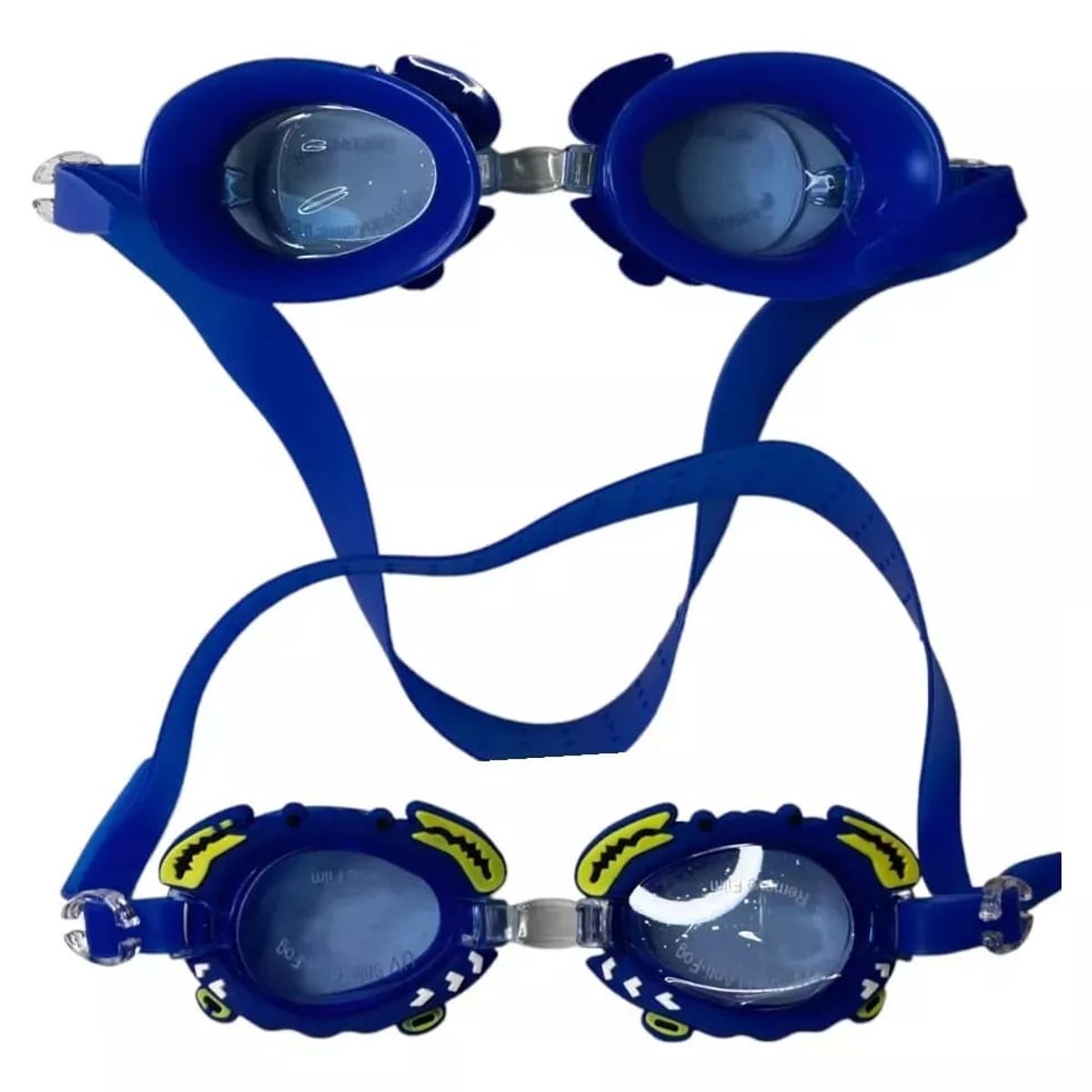 GENERICO - Set Natacion Gafas Gorro Naricera Para Niños Azul Piscina