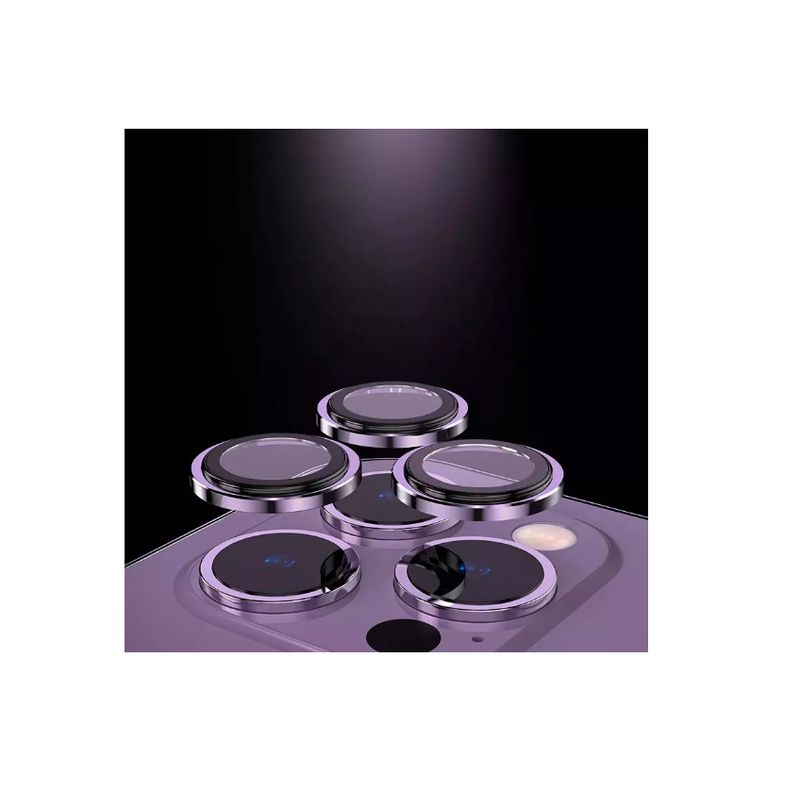 GENERICO - Protector De Cámara Para iPhone 14ProMax-MORADO