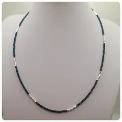 CAT JOYAS - Collar de raíz de zafiros con plata fina
