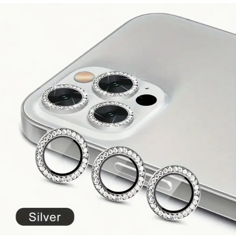 GENERICO - Protector De Cámara Para iPhone 16ProMax-PLATA BRILLANTE