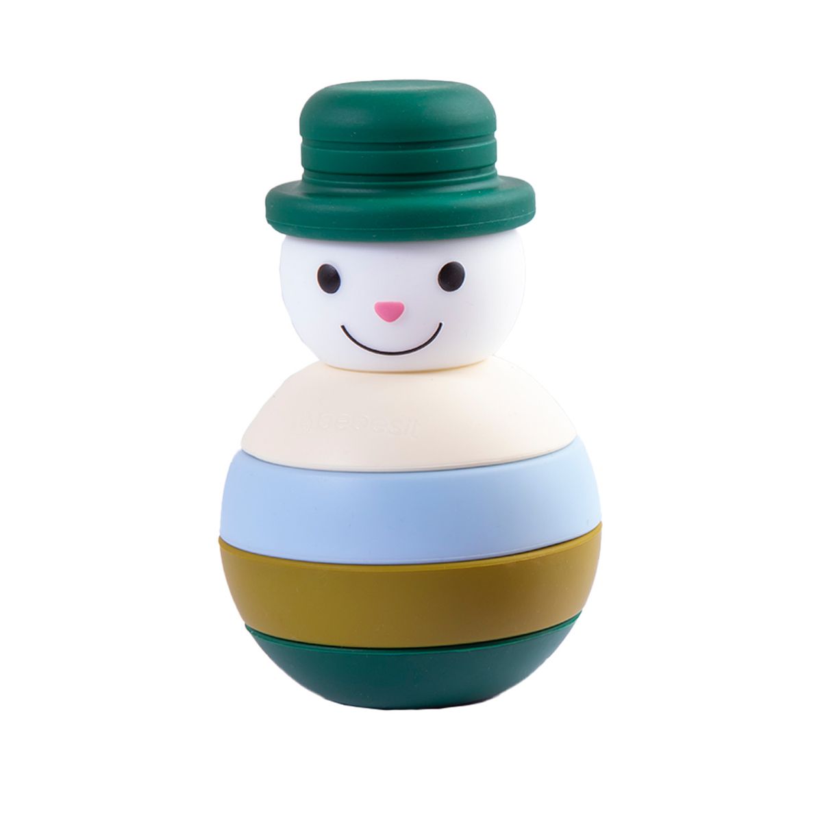 BEBESIT - Juguete Muñeco Nieve Montessori Silicona Verde