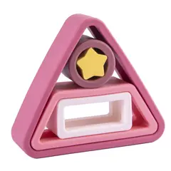 BEBESIT - Juguete Montessori Geometria Silicona Rosa