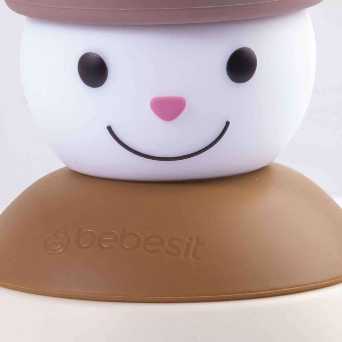 BEBESIT - Juguete Muñeco Nieve Montessori Silicona Café