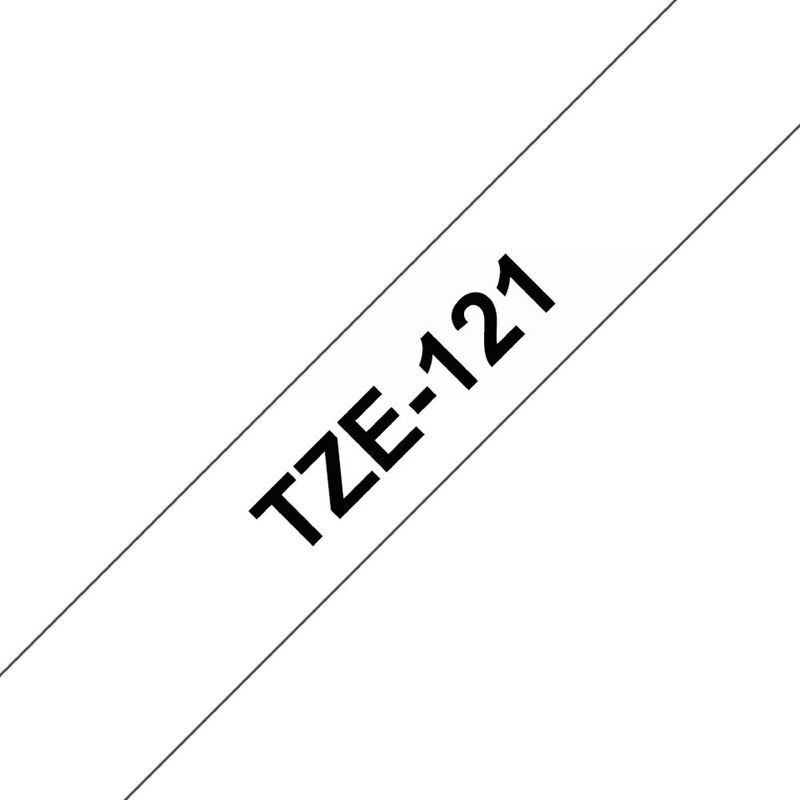 BROTHER - Cinta Brother Tze121 Negro Sobre Transparente 9mm X 8mts