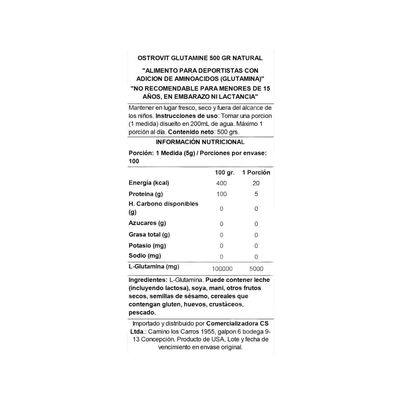 Imagen 2 del producto GLUTAMINA MICRONIZADA 500GR -