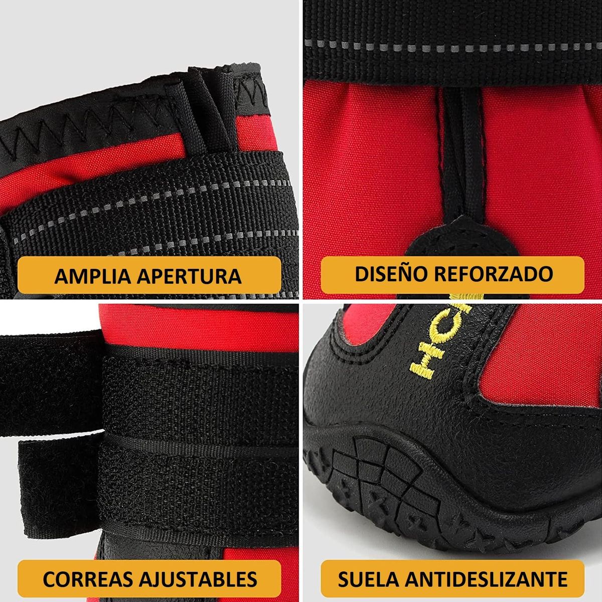 LERNEN - Zapatos Impermeables Reflectantes Para Perros Talla 1