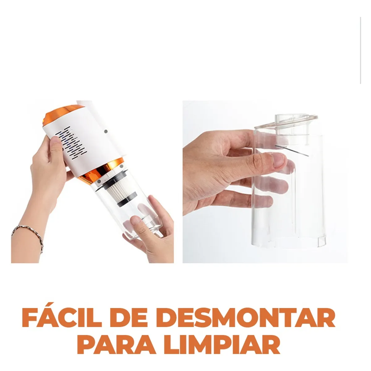 GENERICO - Aspiradora Inalambrica Sin Cable Vertical 2 en 1 a Recargable USB con Base Hogar Auto Ligera