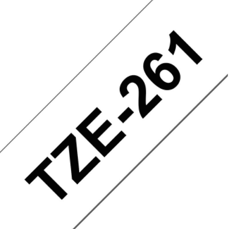 BROTHER - Cinta Brother Tze261 Negro Sobre Blanco 36mm X 8mts
