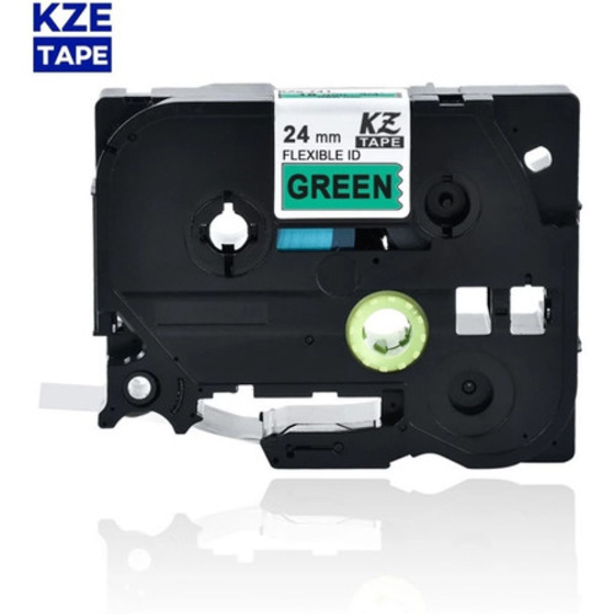 BROTHER - Cinta Brother Flexible Negro Sobre Verde 24mmx8mts Tzefx751